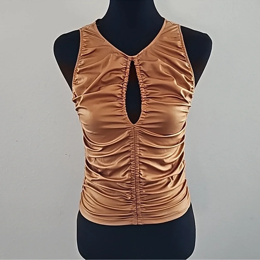 Free People Ride Along Rouched Crop Tank NWT - Picture 4 of 6